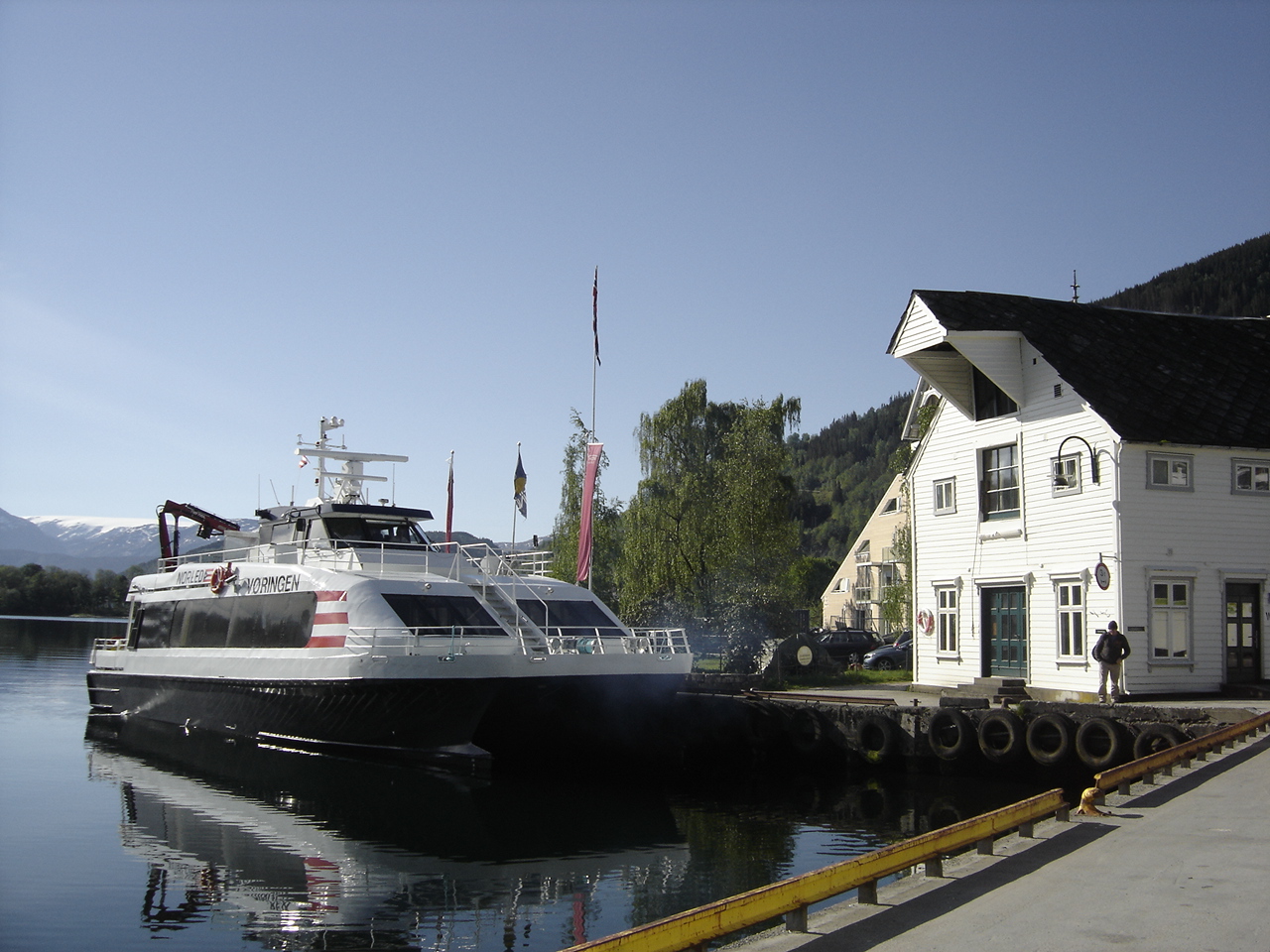 M/S Vøringen ved kai i Norheimsund. © Anne Gullbjørg Digranes